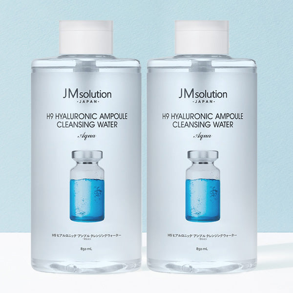 JM Solution Japan H9 Hyaluronic Ampoule Cleansing Water Aqua 850ml (2 Pack)