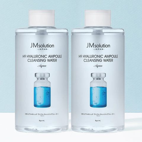 JM Solution Japan H9 Hyaluronic Ampoule Cleansing Water Aqua 850ml (2 Pack)