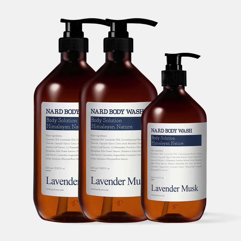 Nard Fragrant Body Wash Lavender Musk (1L x2 + 500ml x1)