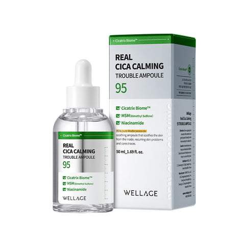 Wellage Real Cica Calming 95 Trouble Ampoule 50ml