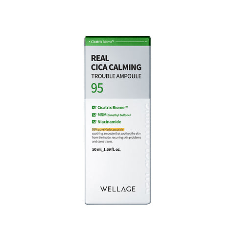 Wellage Real Cica Calming 95 Trouble Ampoule 50ml