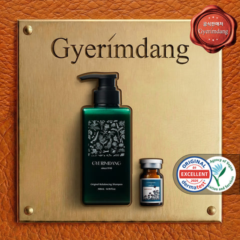 Gyerimdang Premium Scalp Care Set (Natural Hair-Loss Shampoo 500ml + Intensive Regenerating Ampoule 1 Box)