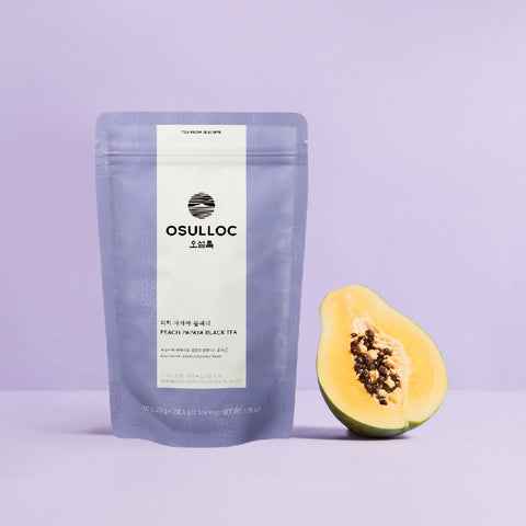OSULLOC Peach Papaya Black Tea 20 Pyramid Tea Bags 1.8g x 20P