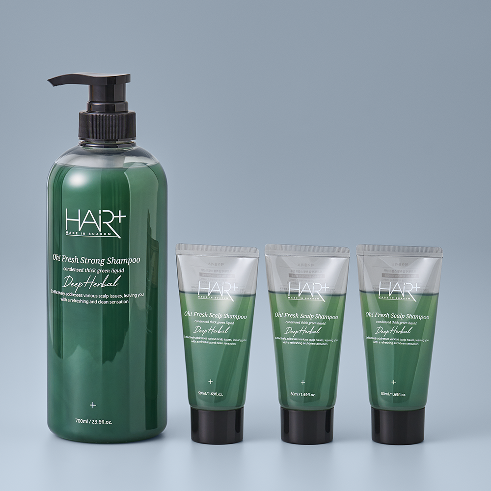 HairPlus Offresh Deep Herbal Anti-Hair Loss Strong Shampoo for Oily Scalp & Dandruff 700ml