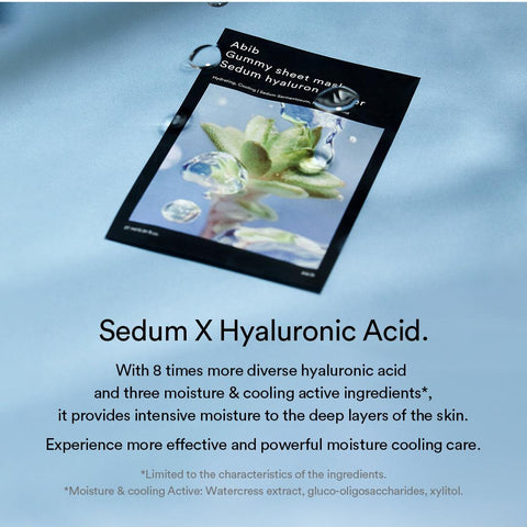 Soonsu Beauty Gummy Sheet Mask Sedum Hyaluron Sticker application use
