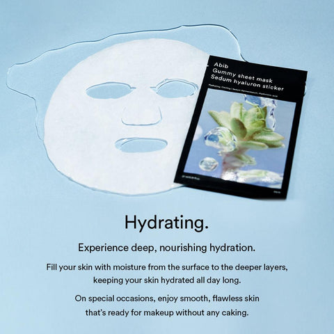 Soonsu Beauty Gummy Sheet Mask Sedum Hyaluron Sticker side view