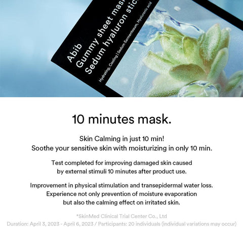 Soonsu Beauty Gummy Sheet Mask Sedum Hyaluron Sticker application use