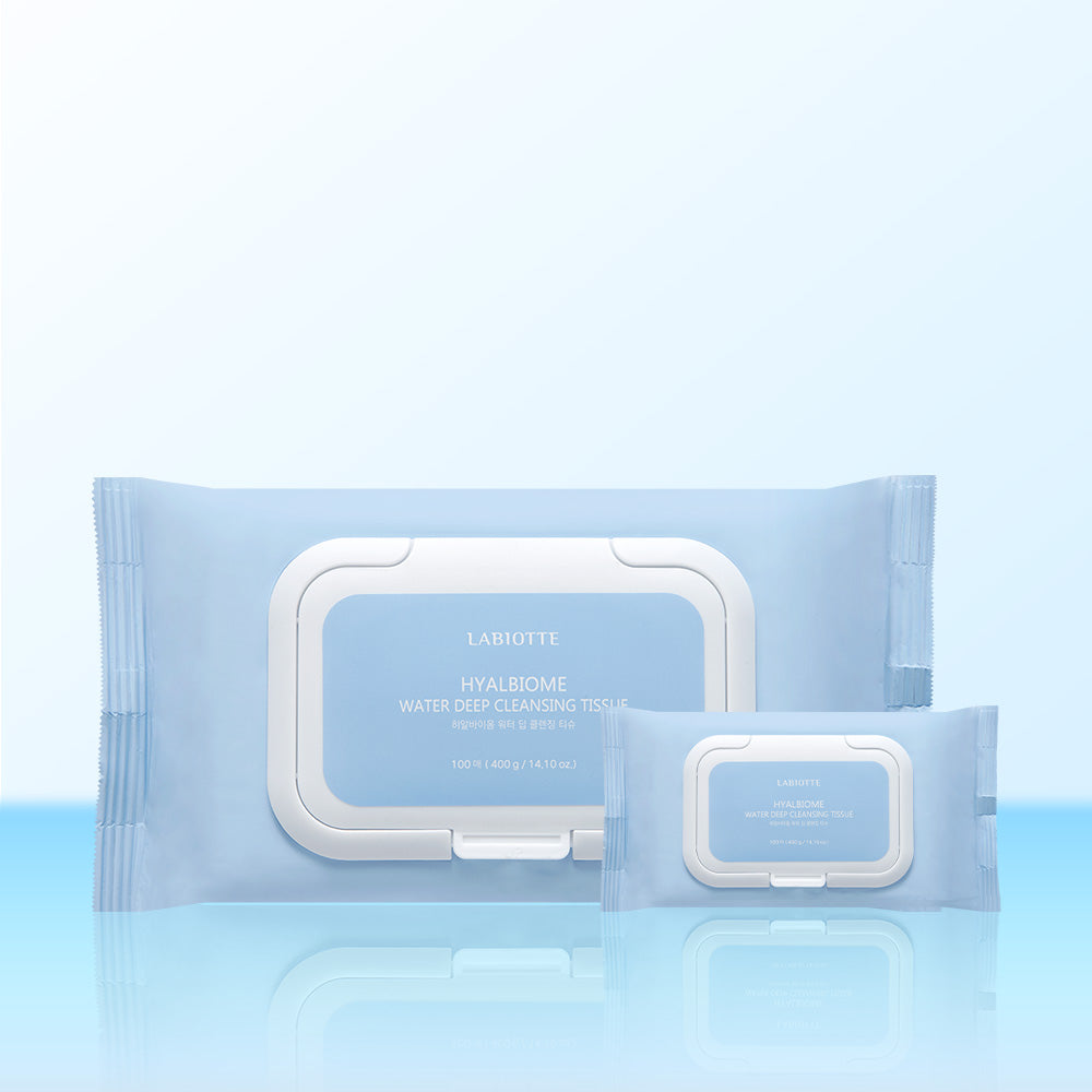 Labiotte Hyalbiome Water Deep Cleansing Wipes 100 sheets (2 Pack)