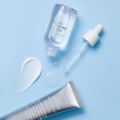 S.Nature Aqua Squalane Serum 70ml + Aqua Squalane Moisturizing Cream 80ml 2-Piece Set