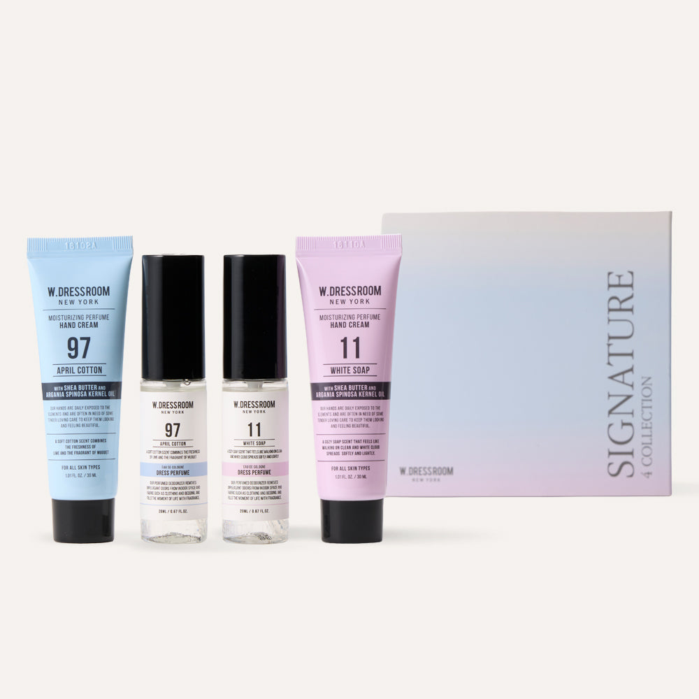 W.Dressroom Signature 4 Collection (Hand Cream 30ml 2 Pack + Dress Perfume 20ml 2 Pack)