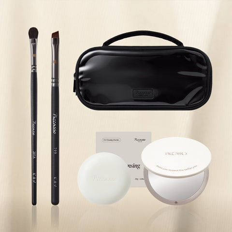 Picasso Eye Detail Master 5-Piece Set (207A + 799 + Double-Layer Pouch + Dual Mirror + Mini Soap)