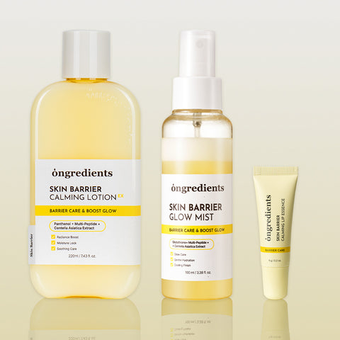 Ongredients Skin Barrier Calming Lotion EX + Skin Barrier Glow Mist + Calming Lip Essence