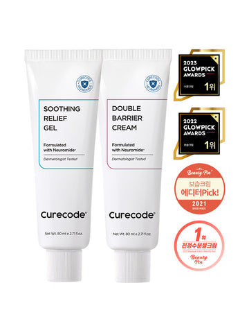 CureCode Barrier Care Duo (Double Barrier Cream 80ml + Soothing Relief Gel 80ml)