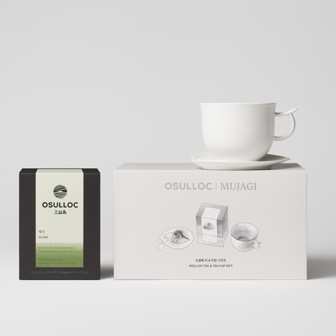 OSULLOC Mujagi Teacup Set + Pyramid Tea Bags (10-count)