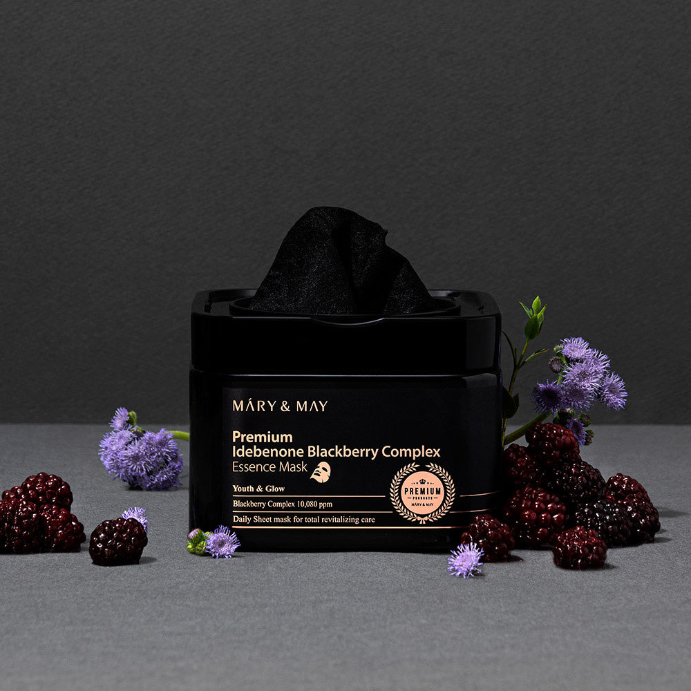Mary&May Premium Idebenone Blackberry Complex Essence Sheet Mask 20P
