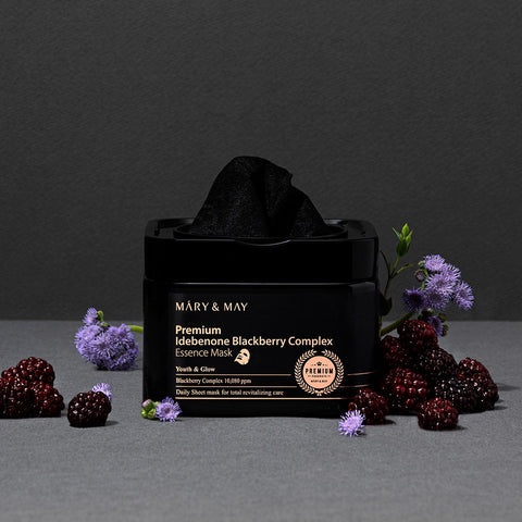 Mary&May Premium Idebenone Blackberry Complex Essence Sheet Mask 20P