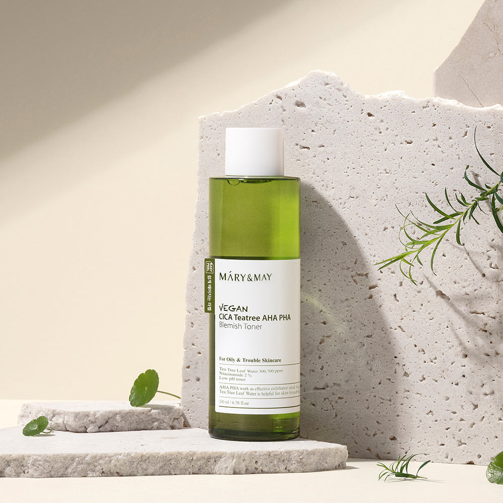 Mary&May Vegan Cica Tea Tree AHA PHA Blemish Toner 200ml
