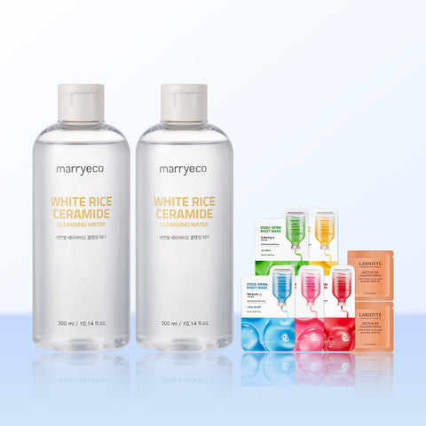 Labiotte Merrieco White Rice Ceramide Cleansing Water 300ml (2 Pack)