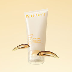Tube of 'I'm From' Honey Soap Face Cleanser on a beige background