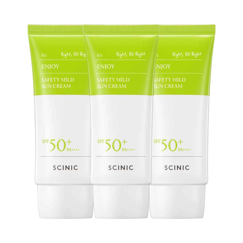 Scinic Enjoy Safety Mild Mineral Sun Cream 50ml (3 Pack)
