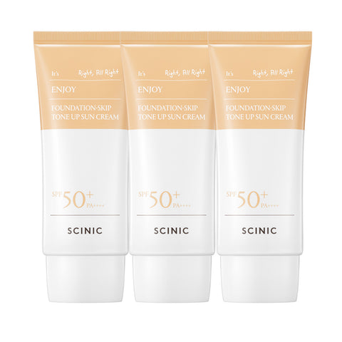 Scinic Enjoy Pade-Skip Tone-Up Sun Cream 50ml (3 Pack)