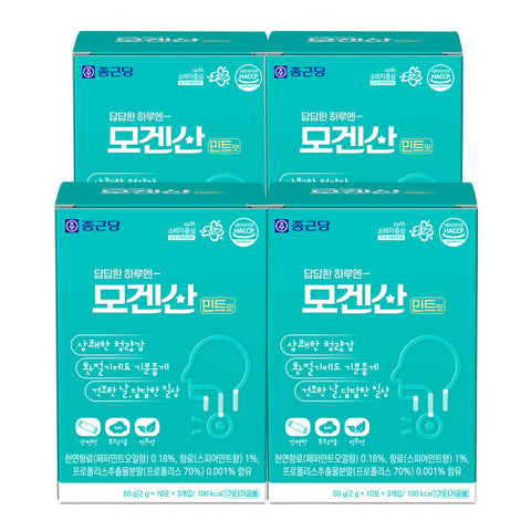 Chongkundang Mogen-san Mint Flavor Powder Sachets 2g x 30 (4 Pack) (4 Months)