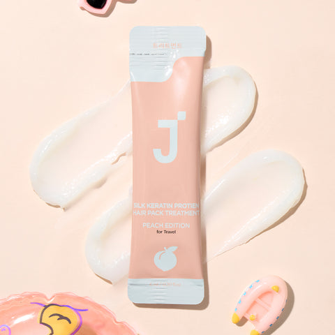 Jsoop Peach Travel Amenity 3-Piece Kit, 30pcs (6ml x10 each)