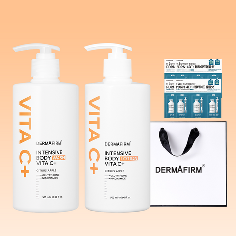Dermafirm Vitamin C Body Wash 500ml + Body Lotion 500ml (2-Piece Set)