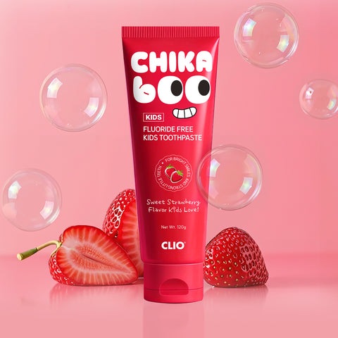 Clio Chikabu Kids Toothpaste & Toothbrush Set (Strawberry) - 3x100g Toothpaste + 9 Infant Ultra-Fine Bristle Toothbrushes