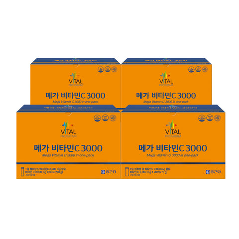 Chongkundang Vital Program Mega Vitamin C 3000mg x 90Packets 270g (4 Pack)