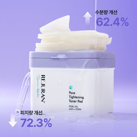 Rejuran Derma Healer Pore Tightening Toner Pad 220mL (60 pads) + Refill Pouch (60 pads)