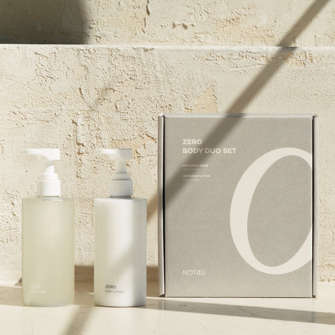 NOT4U Zero Body Duo Set (Body Cream & Body Cleanser)