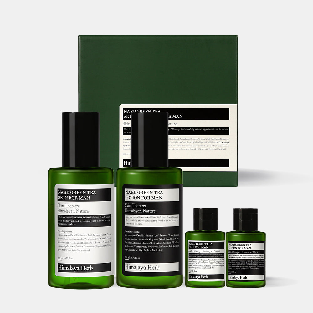 Nard Green Tea Skin & Lotion 2-Piece Set for Men 200ml