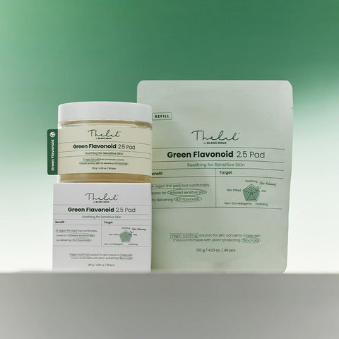 THE LAB by blanc doux Green Pla Soothing Toner Pads 90 Sheets + Refill 90 Sheets
