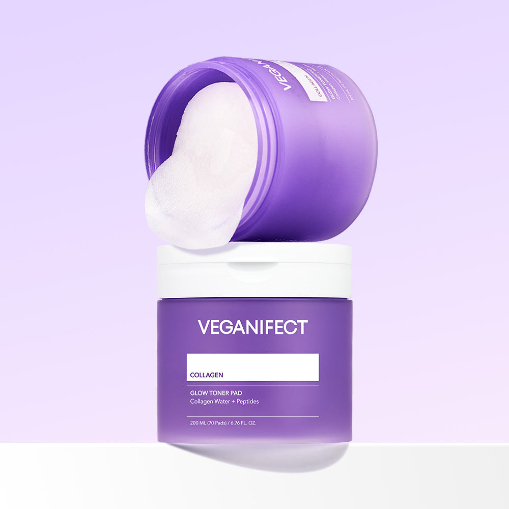 Veganifect Collagen NMN Toner Pads 70 Sheets (2 Pack)