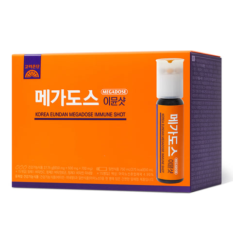 Koreaeundan Mega Dose Immune Shot 15 Bottles (1 Pack) Multivitamin + Amino Acids + Arginine