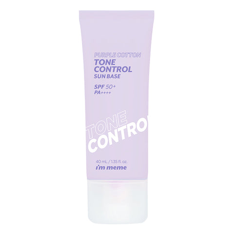 I'M MEME Purple Cotton Tone Control Sun Base 40ml SPF50+ PA++++ (1+1)