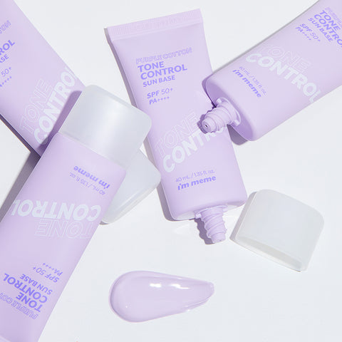 I'M MEME Purple Cotton Tone Control Sun Base 40ml SPF50+ PA++++ (1+1)