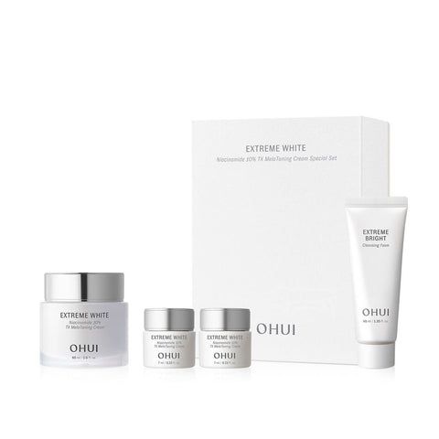 OHUI Extreme White Niacinamide 10% TX Melatoning Cream 1.5 Special Set (60 ml + 7 ml x2 + Cleansing Foam 40 ml)