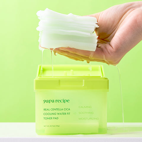 Papa Recipe Real Centella Cica Cooling Water Fit Toner Pad 80 pads