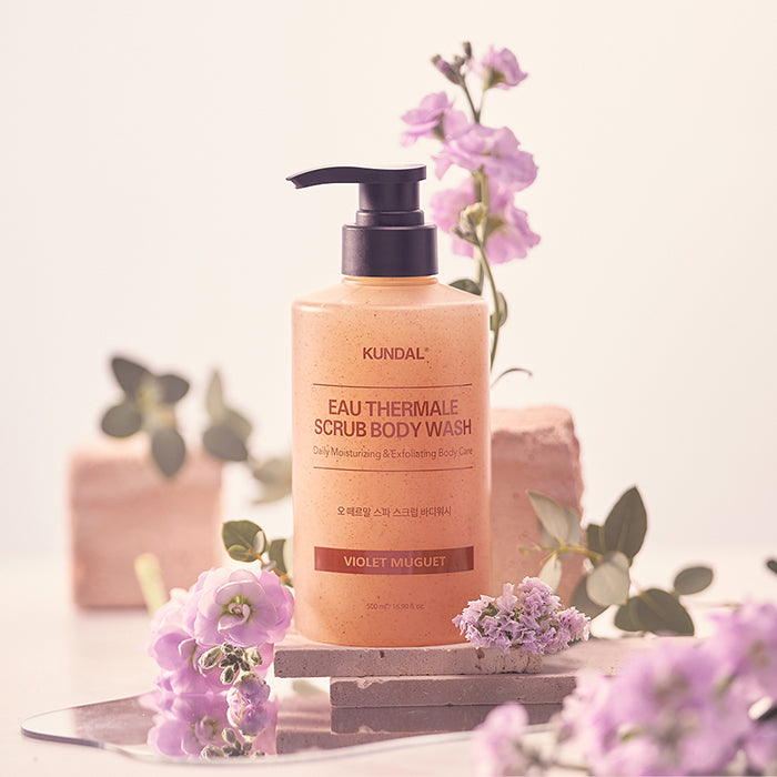 Kundal Eau Thermale Spa Scrub Body Wash Violet Muguet 500ml