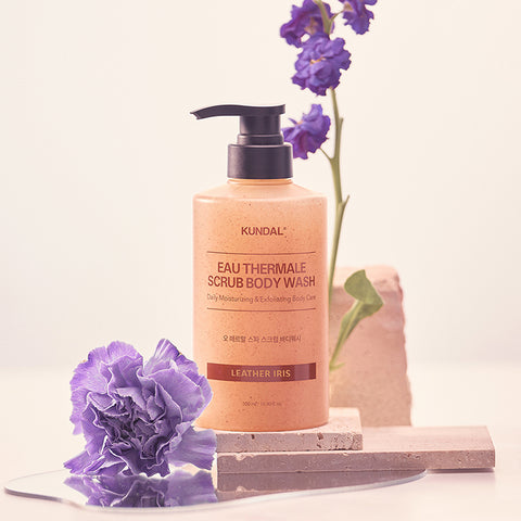 Kundal Eau Thermale Spa Scrub Body Wash Leather Iris 500ml
