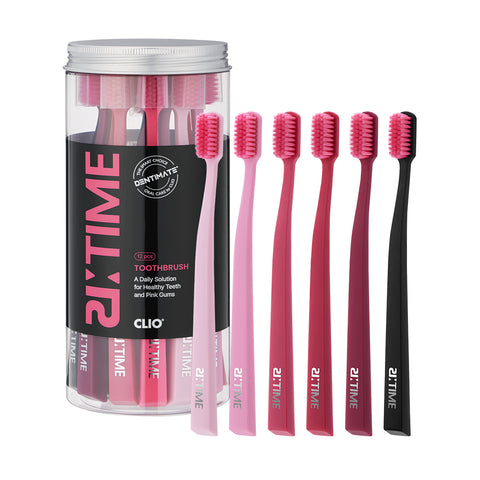 Clio NEW Perfection Charcoal Ultra-Fine Bristle Compact-Head Toothbrush - 10 pcs