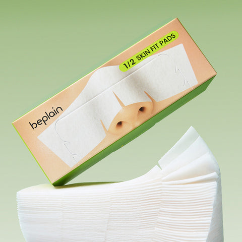 Beplain 1/2 Close-Fit Cotton Pads, 40 Sheets - 3-Layer Cut