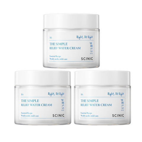 Scinic The Simple Relief Mildly Acidic Moisture Cream 80ml (3 Pack)