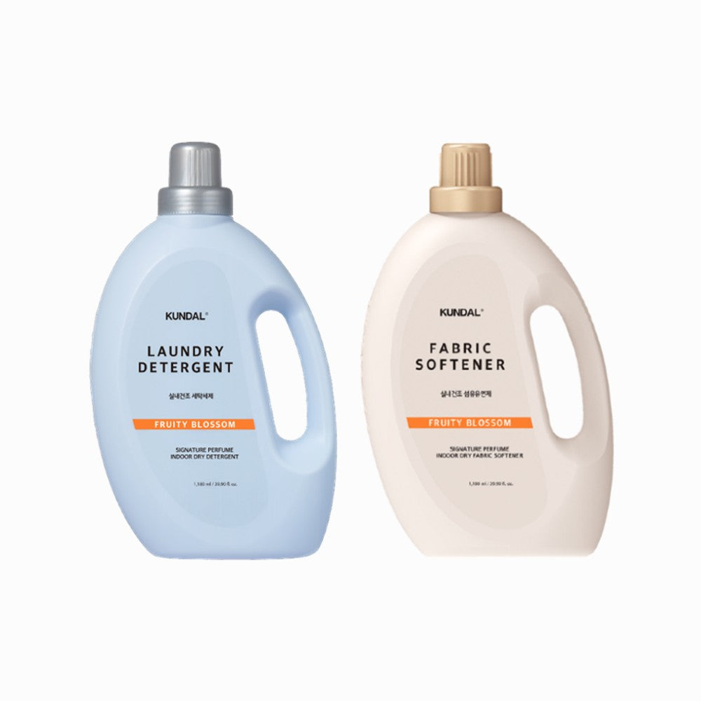 Kundal Signature Perfume Ultra-Concentrated Indoor Dry Laundry Detergent 1180ml + Fabric Softener 1180ml (2-Piece Set)