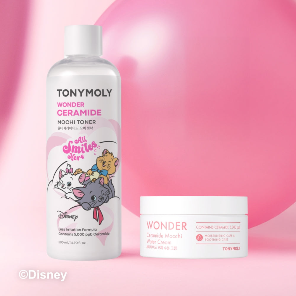 TONYMOLY Wonder Ceramide Mochi Toner 500ml + Moisturizing Cream 300ml