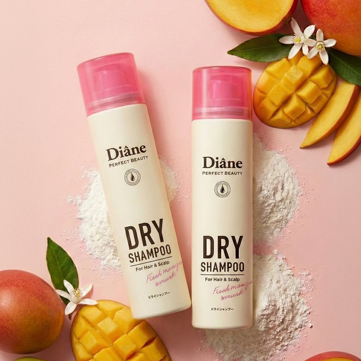 Diane Perfect Beauty Dry Shampoo Fresh Mango & Musk 95g (2 Pack)