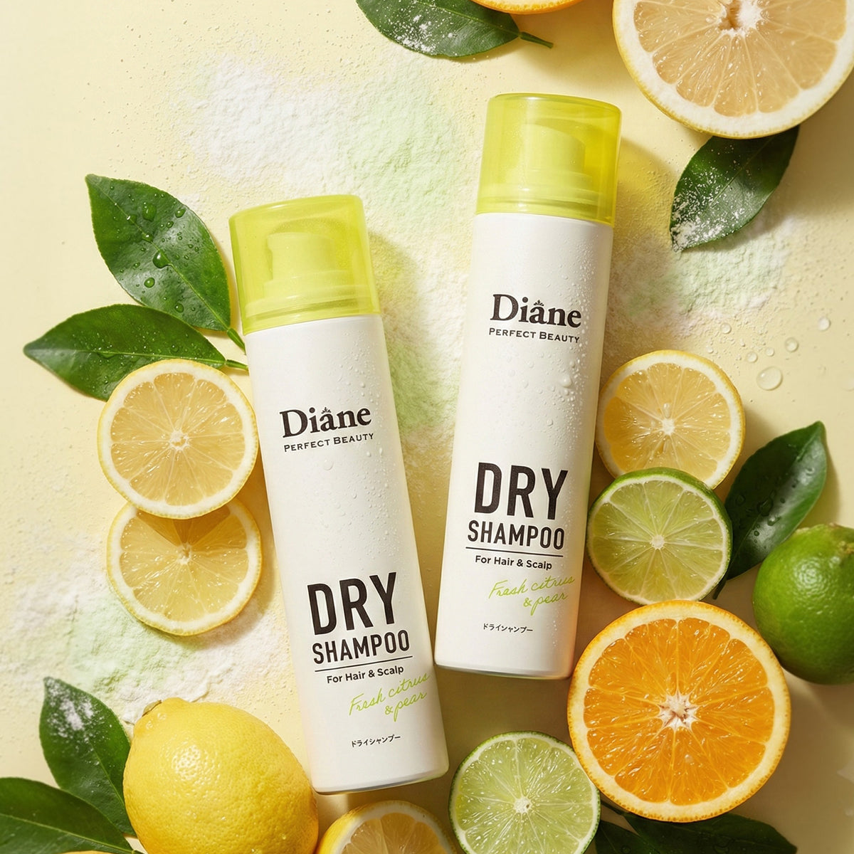 Diane Perfect Beauty Dry Shampoo Fresh Citrus & Pear 95g (2 Pack)