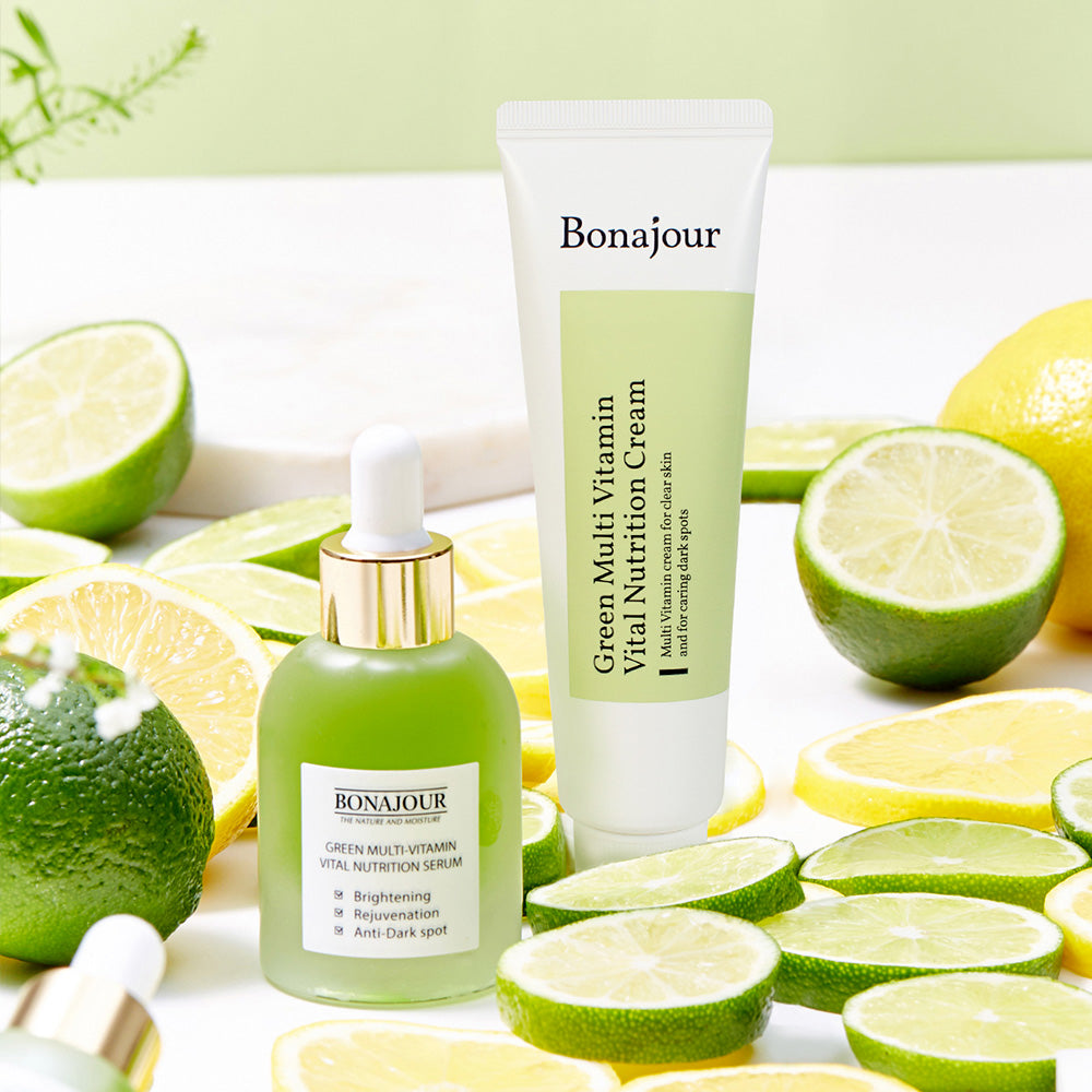 Bonajour Vegan Green Vitamin Serum + Cream Set (2-piece)